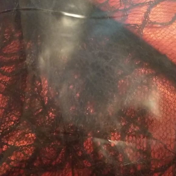 Red & Black Spiderweb Witch Hat New - Picture 4 of 6